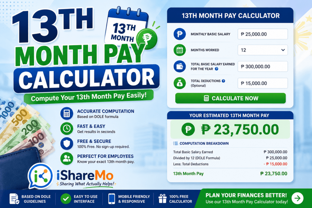 13th Month Pay Calculator Philippines