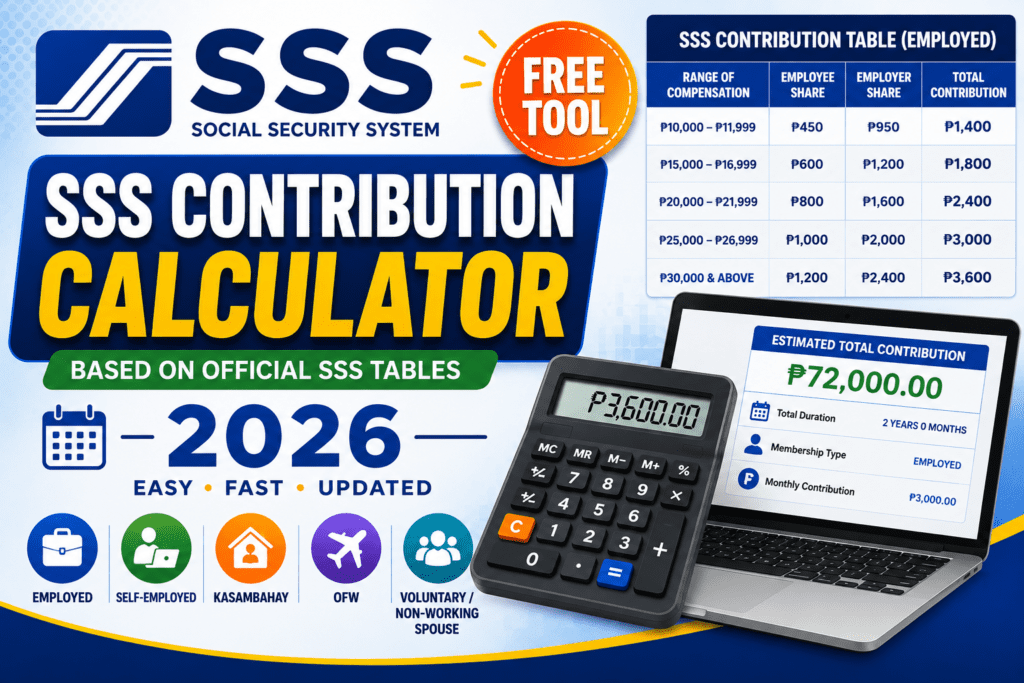 SSS Contribution Calculator