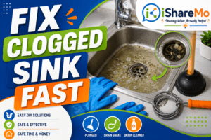 how to fix a clogged sink